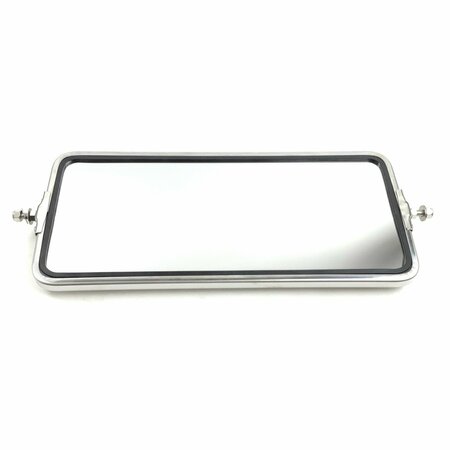 RETRAC Head, Mirror, West Coast, 1159 7 In. X 16 In. Oe Style Polished Stainless, Universal Stud Mount 601272